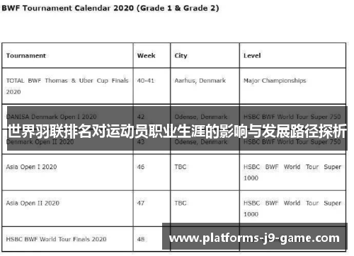世界羽联排名对运动员职业生涯的影响与发展路径探析